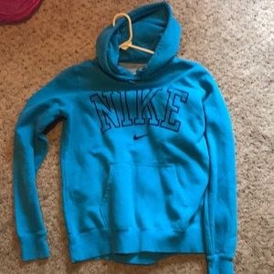 Blue women’s bike pull over hoodie!